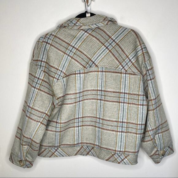 BY MALINA Holly Jacket Multi Check Plaid Wool Shacket - Picture 9 of 11